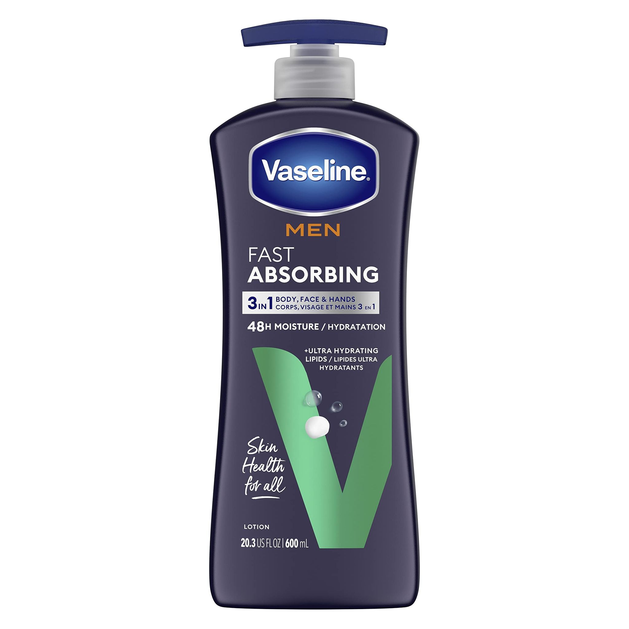 Vaseline Intensive Care Repairing Body & Face Lotion for men Fast Absorbing moisturizing 600 ml