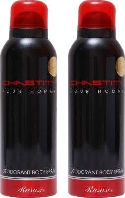 Rasasi 2 Chastity Men Deodorant Spray - For Men(400 ml)