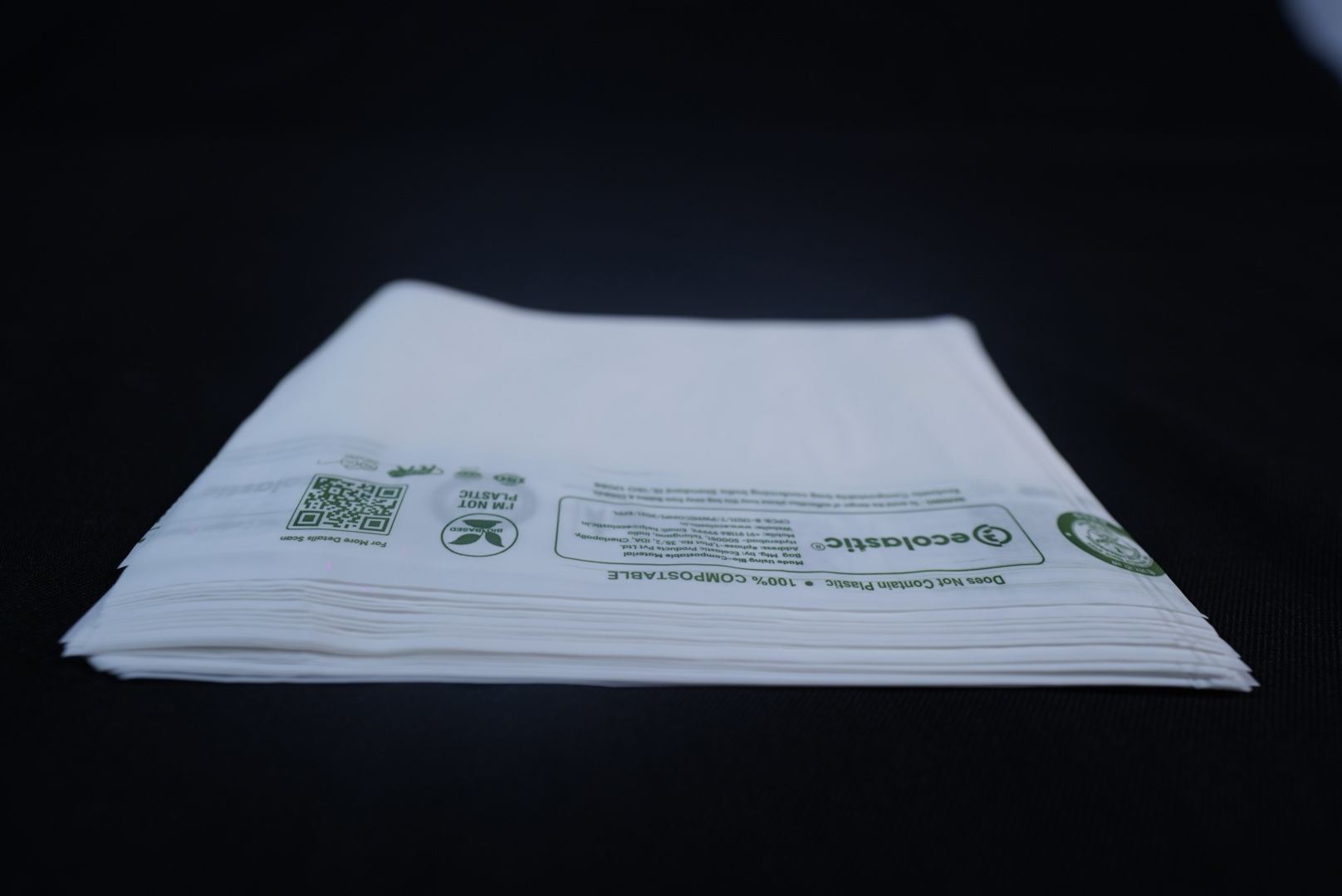 100% Compostable Pouches - 9 x14  inches - 100 pcs/kg I white colour I Pack of 3 KG