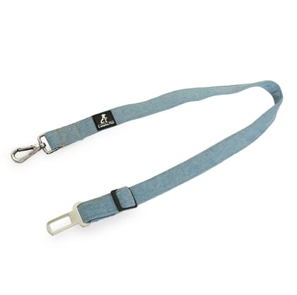 Fashion Dog Seat-Belt, Adjustable Denim Vehicle Tether for Pets, Cat Car Indoor Restraint Lead