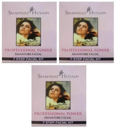 Shahnaz PROFESSIONAL POWER - 7 Step Facial Kit (Signature Facial) - Pack of 3