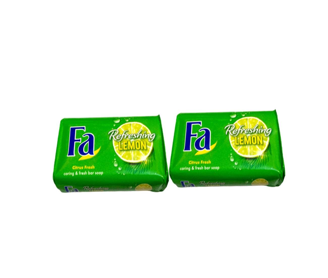 Fa Imported Refreshing Lemon Citrus Fresh Soap (Made in United Arab) 175g each (350 g, Pack of 2)