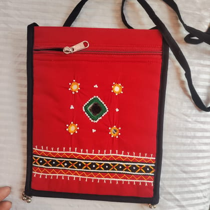 Red Women Pouch ( hand work )