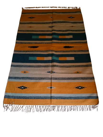 Jodhpur Rug's  Handmade Cotton Soft Multi-Purpose Floor Rug, for Bedroom Living Room Kitchen Bedside Runner 4x6 Feet