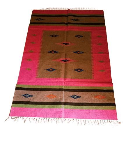 Jodhpur Rug's Handmade Cotton Soft Multi-Purpose Floor Rug, for Bedroom Living Room Kitchen Bedside Runner 4x6 Feet