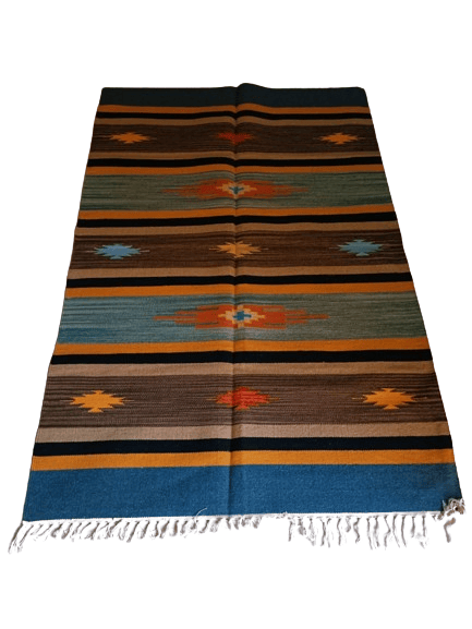 Jodhpur Rug's Handmade Cotton Soft Multi-Purpose Floor Rug, for Bedroom Living Room Kitchen Bedside Runner 4x6 Feet Multicolor