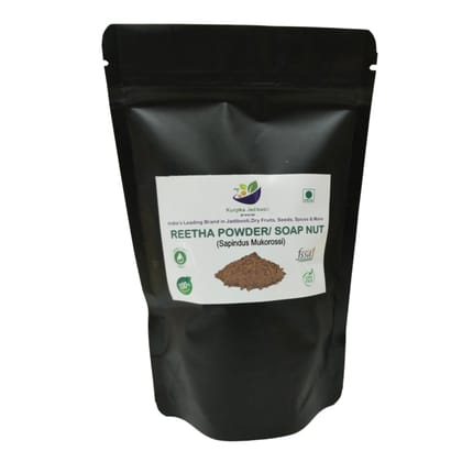 Kunjika Jadibooti Organic Reetha Powder, Kunkudukai powder, Aritha, Ritha, Soapnut, for Hair Growth, Hair wash, Scalp treatment, Skin care 100 gm