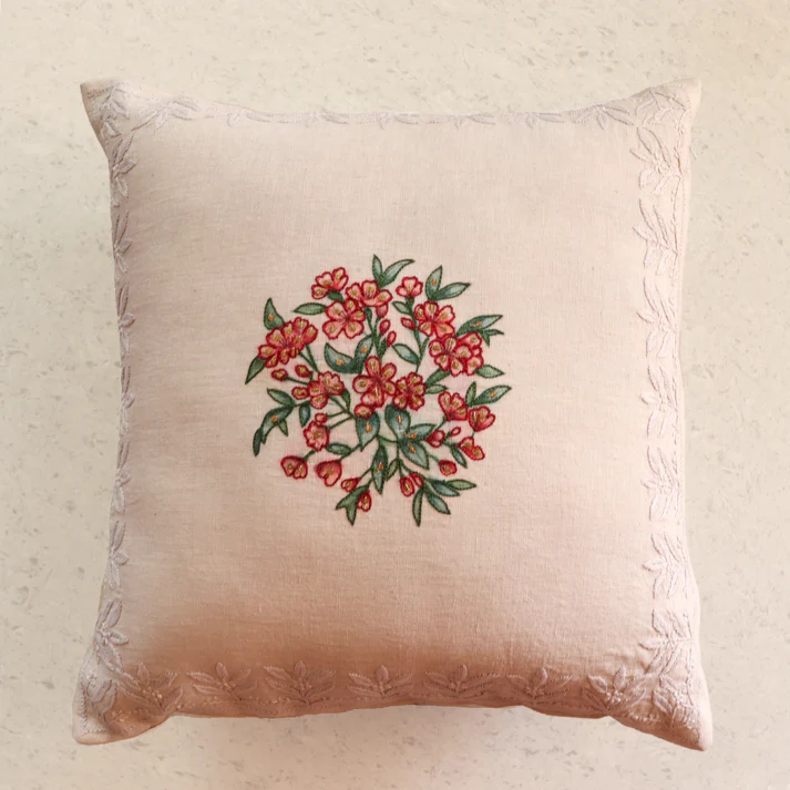 Chikankari Petals Cushion Covers