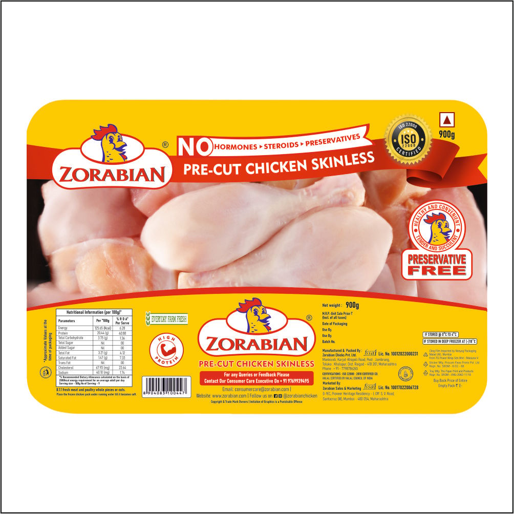 Zorabian Pre Cut Chicken Skinless