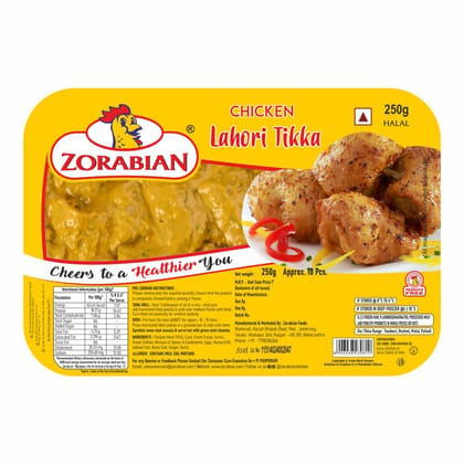 Zorabian Boneless Lahori Chicken Tikka (Half)