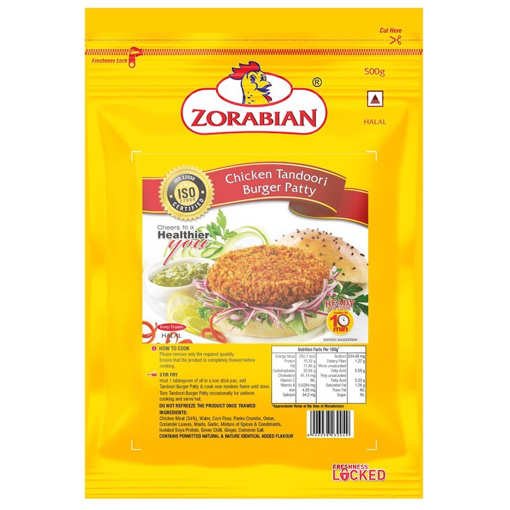 Zorabian Chicken Tandoori Burger Patty