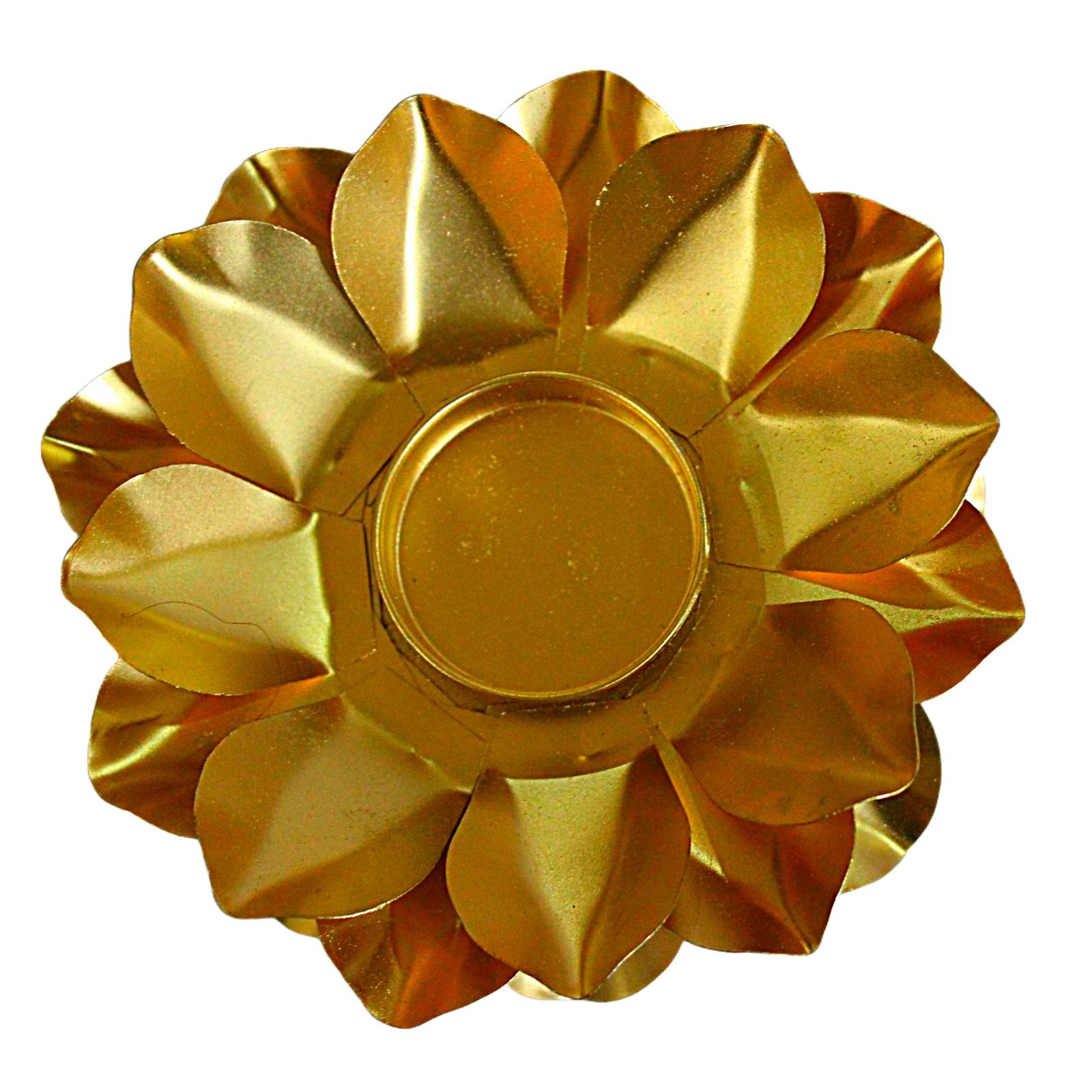 Brass Gallery India Pure Brass Diya for Puja Temaple Decoration, Lotus Shape Pillar Diya