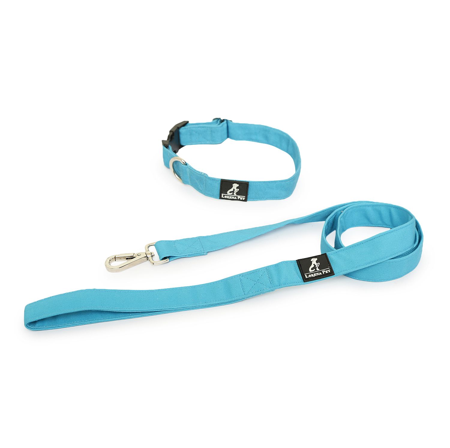 Fashion Stylish  Classic Light Blue Dog Collar & Leash Set