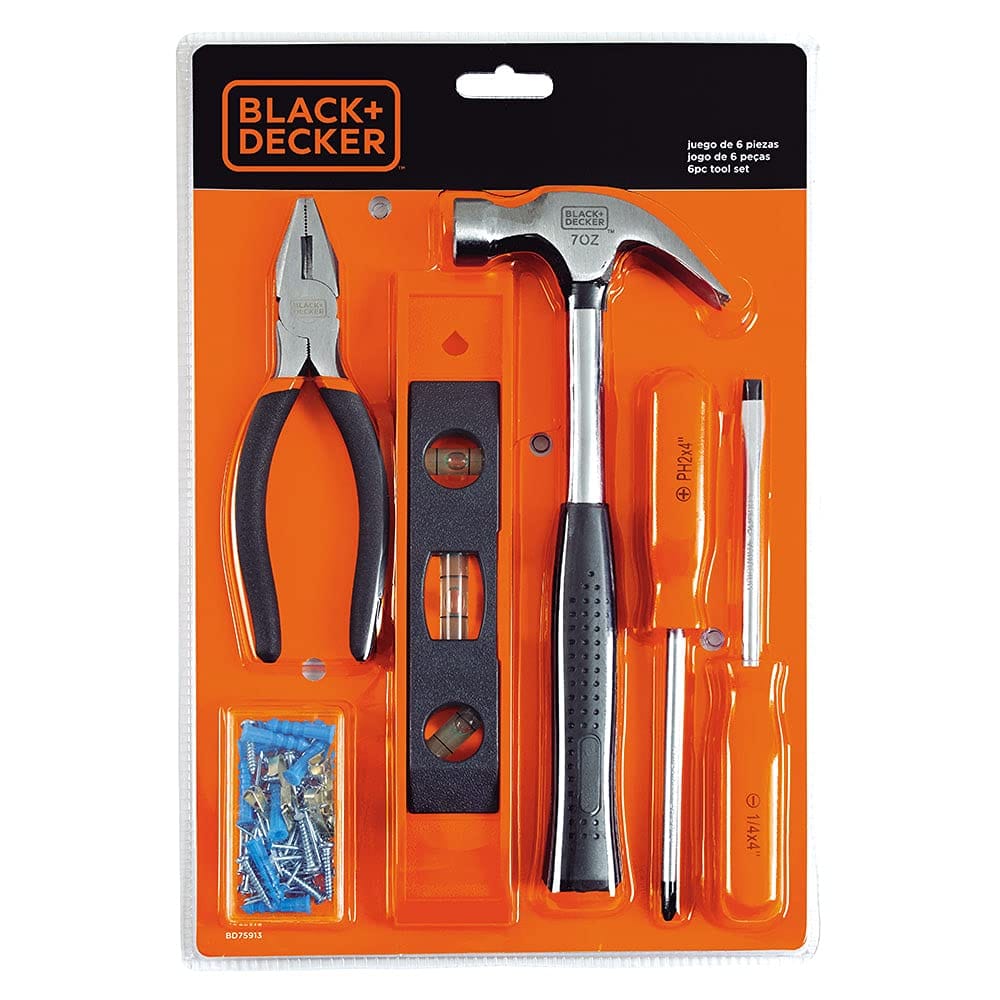 Black & Decker Home Tool Kit 6 Pc Tools Kit BD75913