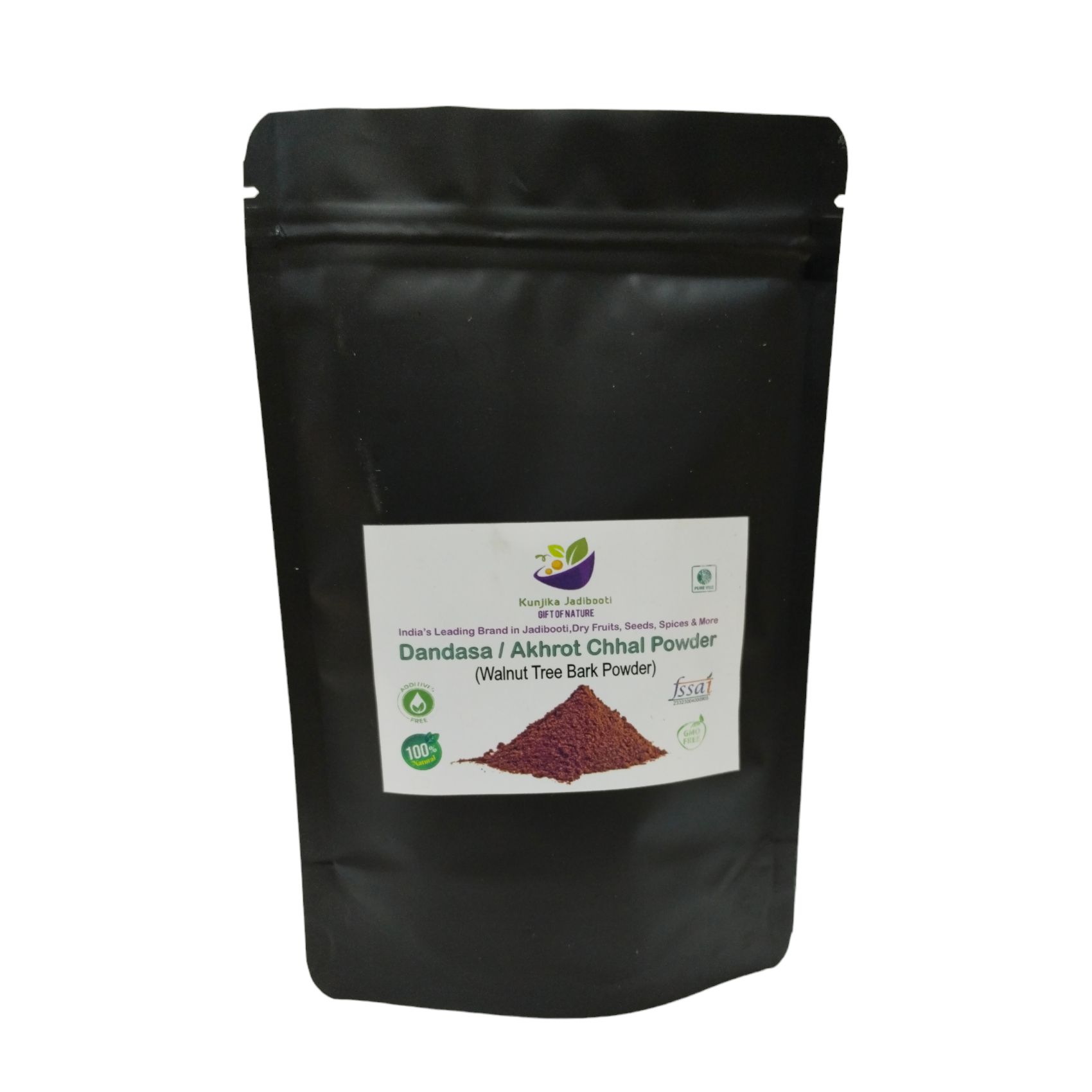 Kunjika Jadibooti Dandasa Powder - Datoon Powder - Juglans - Walnut Tree Peel Powder (Helps in teeth whitening) 50 gm