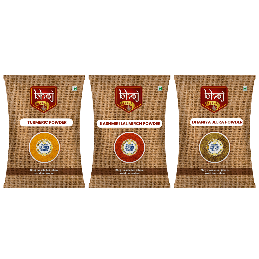 Dhaniya Jeera Powder, Turmeric Powder & Kashmiri Laal Mirch Powder Combo Pack ( 3*100gm)