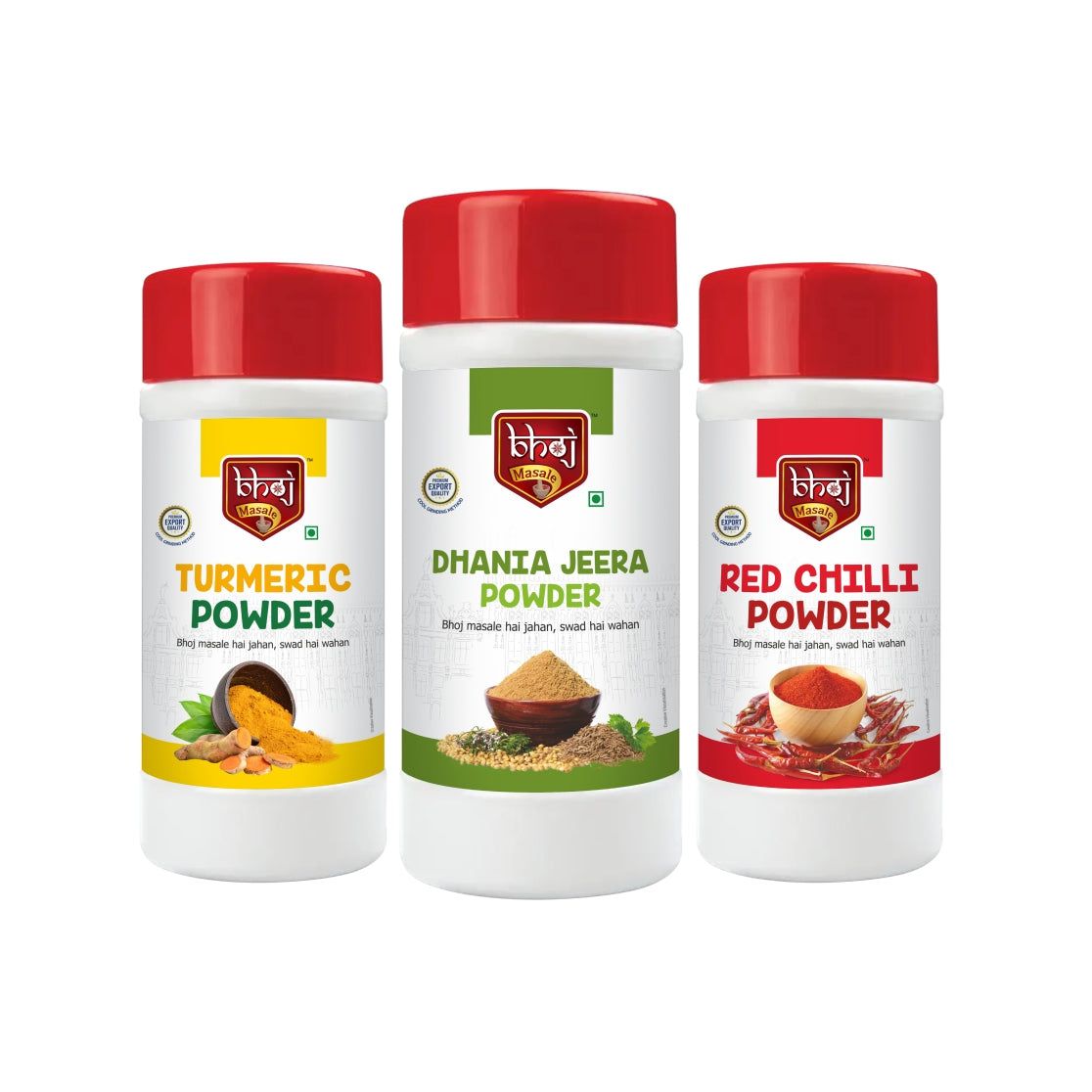 Turmeric Powder ,Dhaniya Jeera Powder & Red Chilli Combo Pack 1500g