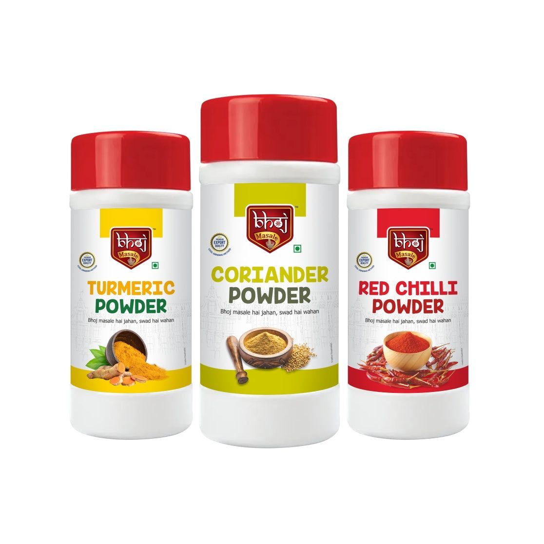 Turmeric Powder, Coriander Powder & Red Chilli - CTC Combo Pack 1500g