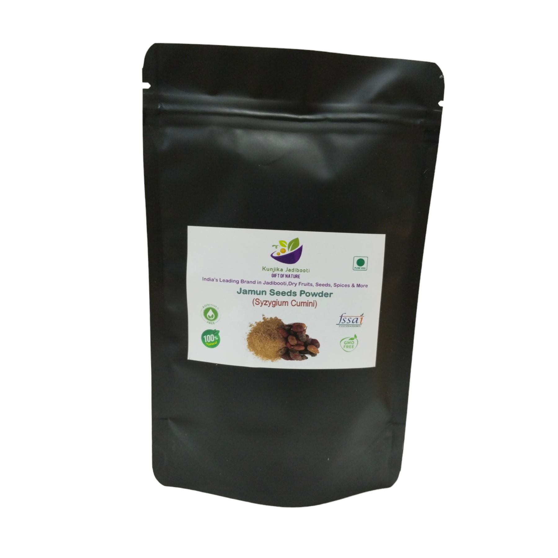 Kunjika Jadibooti Jamun Seed Powder | Jaamun Ki Guthli | Diabetes | Naaval Pazham | Indian blackberry | Syzygium cumini 100 gm