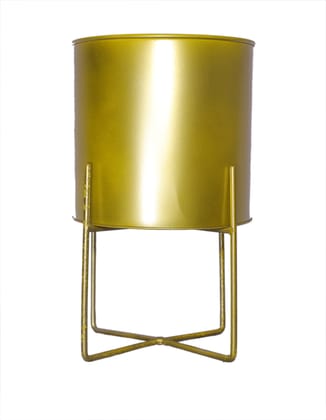 Era T Planter With Stand Brass