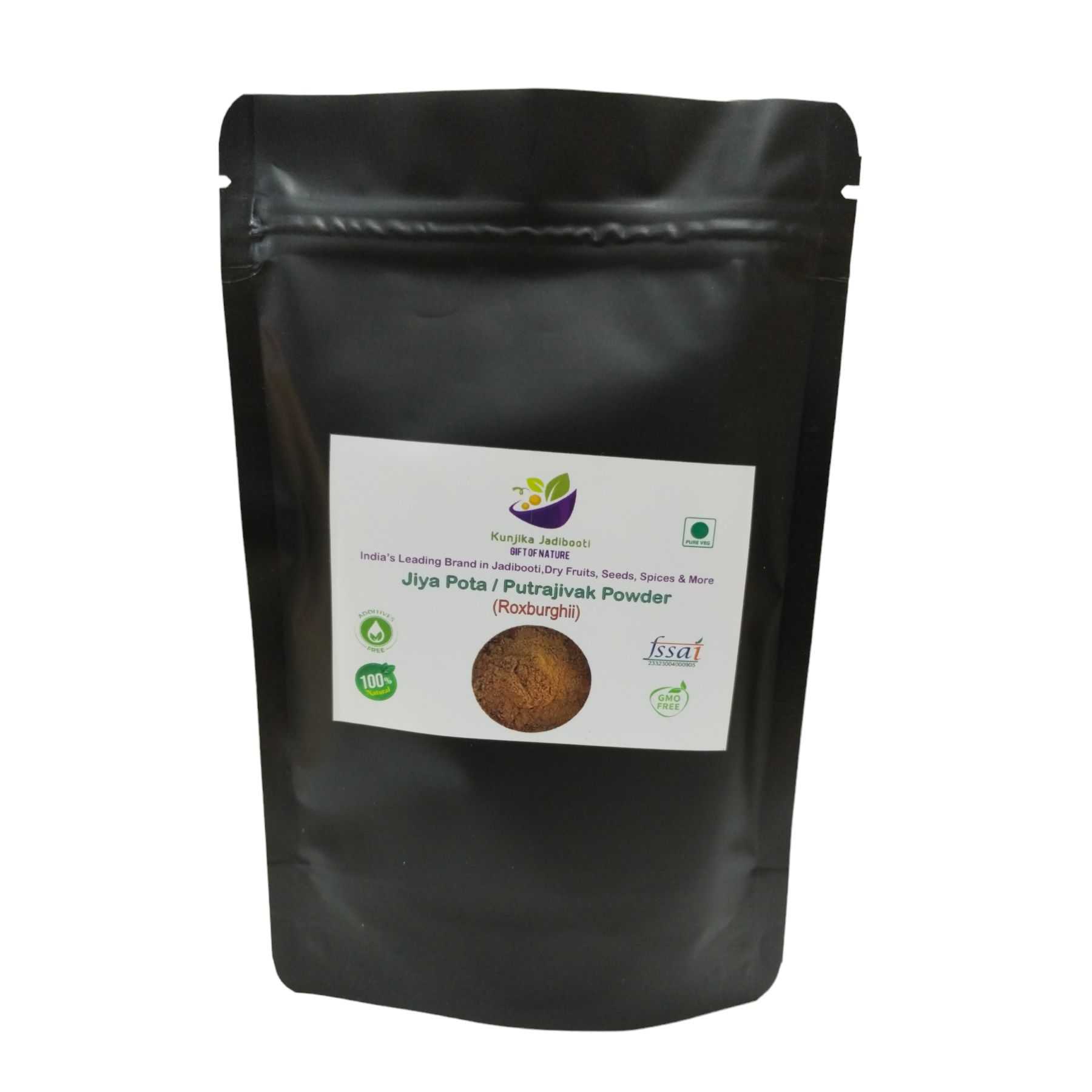 Kunjika Jadibooti Putrajeevak Beej powder, Putrajivak Seed Powder, Putrijivak, Putr Jivak, Roxburghii Powder 100 gm