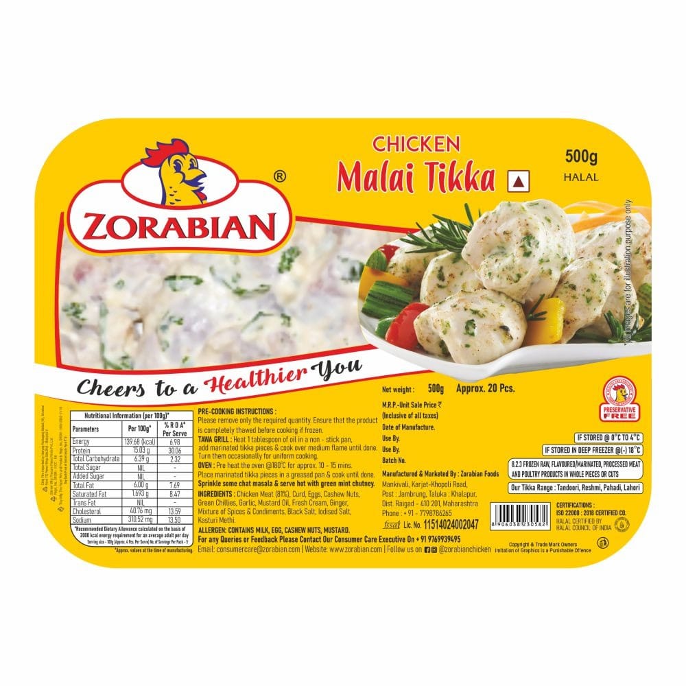 Zorabian Boneless Malai Chicken Tikka