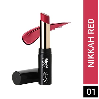 Iba Must Have Transfer Proof Ultra Matte Lipstick - 01 Nikkah Red l Waterproof l Vegan & Cruelty Free