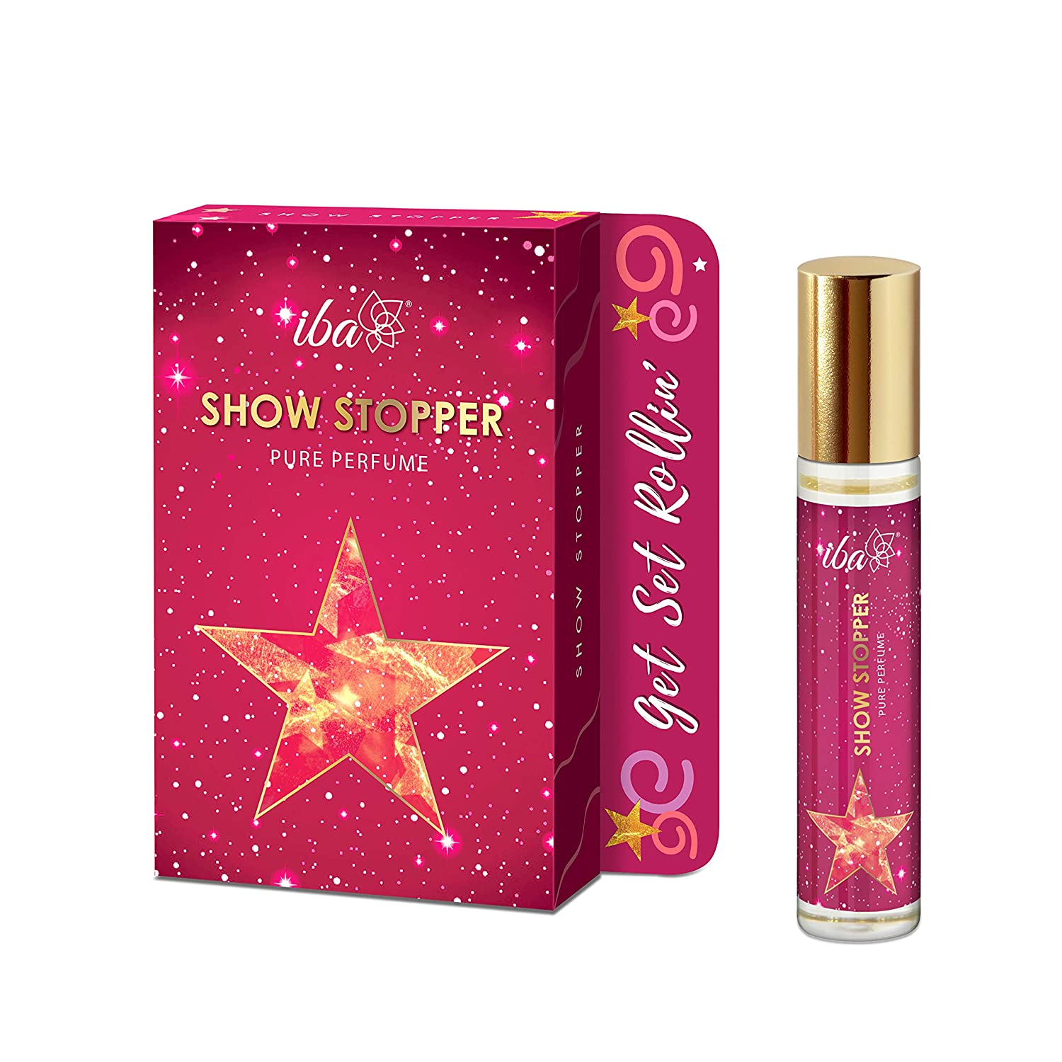 Iba Pure Perfume - Show Stopper 10 ml, Premium Long Lasting Floral, Musky & Spicy Fragrance for women | Skin Friendly Fresh Perfume for Everyday Fragrance | Alcohol Free l Vegan & Cruelty Free