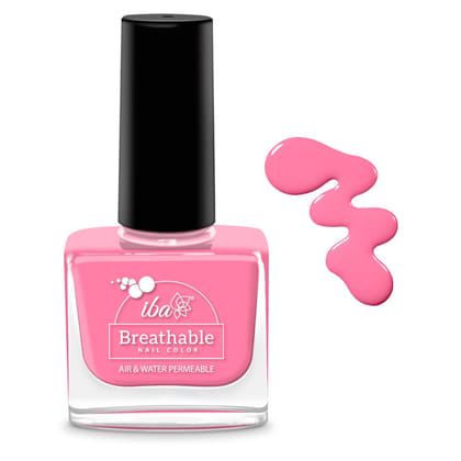 Iba Breathable Nail Color - B16 Pink Candy, 9ml | Enriched with Vitamin E | High Glossy Shine | Long Lasting | Nail Polish | 100% Natural, Vegan & Cruelty Free