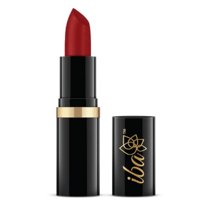 Iba Pure Lips Moisturizing Lipstick Shade A66 Red Glam Glossy, 4g | Intense Colour | Highly Pigmented and Creamy Long Lasting | Glossy Finish | Enriched with Vitamin E | 100% Natural, Vegan & Cruelty Free