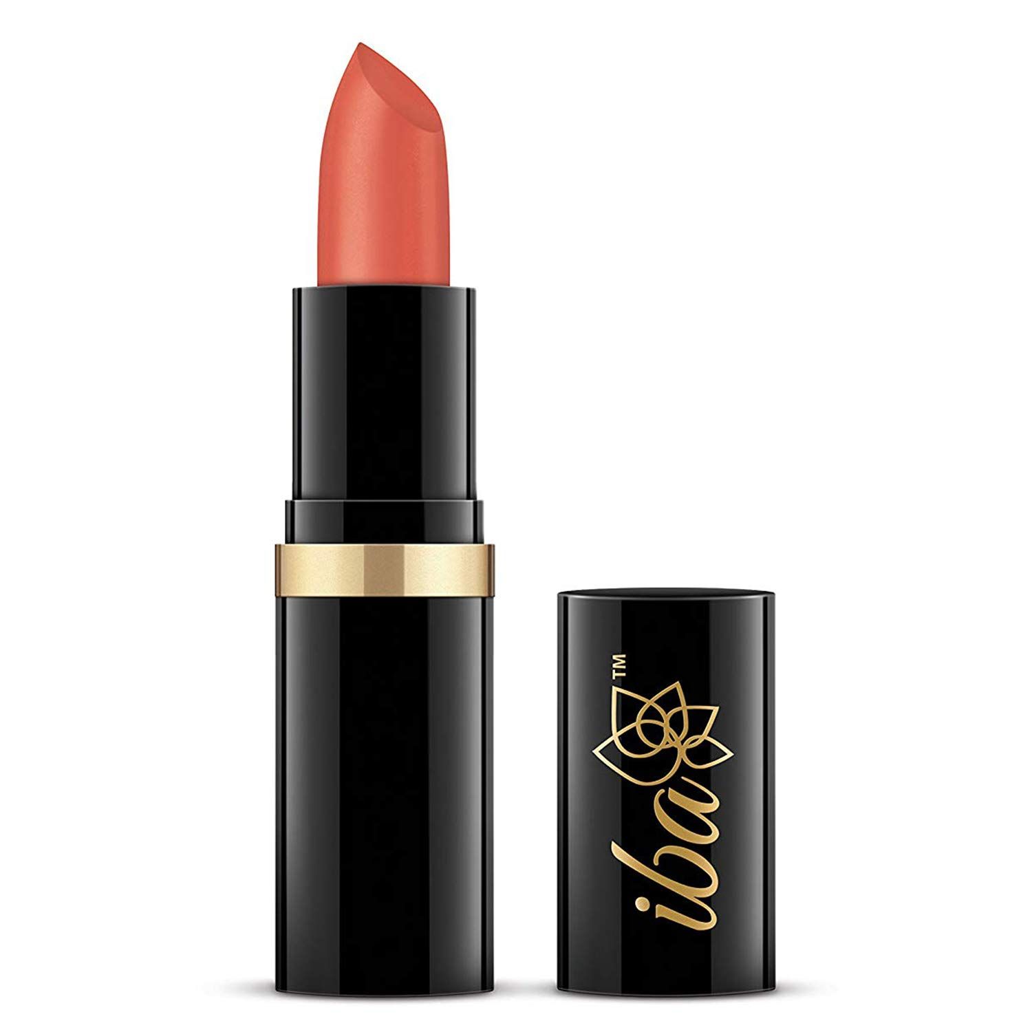 Iba Pure Lips Moisturizing Lipstick Shade A55 Peach Sparkle, 4g | Intense Colour | Highly Pigmented and Creamy Long Lasting | Glossy Finish | Enriched with Vitamin E | 100% Natural, Vegan & Cruelty Free