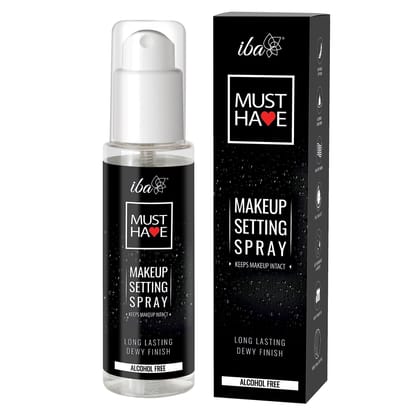 Iba Must Have Makeup Setting Spray, 100 ml - Keeps Makeup Intact | Long Lasting Dewy Finish | Makeup Fixer Spray for Face | Enriched with Hyaluronic Acid, Coconut Water & Chamomile Extract | Alcohol-Free