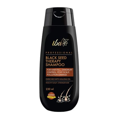 Iba Professional Black Seed Therapy Shampoo | Kalonji Extract For Healthy Scalp & Stronger Hair | Deep Cleansing Formula For All Hair Types | 230 ml