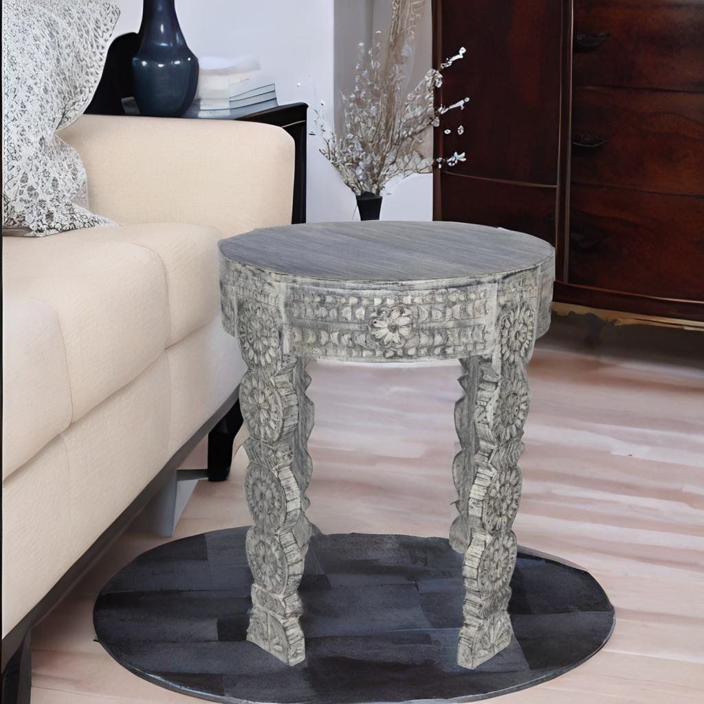 Wooden Carved Coffee Table Set of 2 | Home Decor Furniture