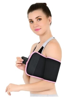 Hot Sweat Neoprene Compression Arm Sauna Sleeves Slimmer Bands Wraps Arm Trimmers for Men & Women (a Pair)-PINK