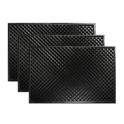 ALP EPDM Rubber Black Door Mats, Pack of 3