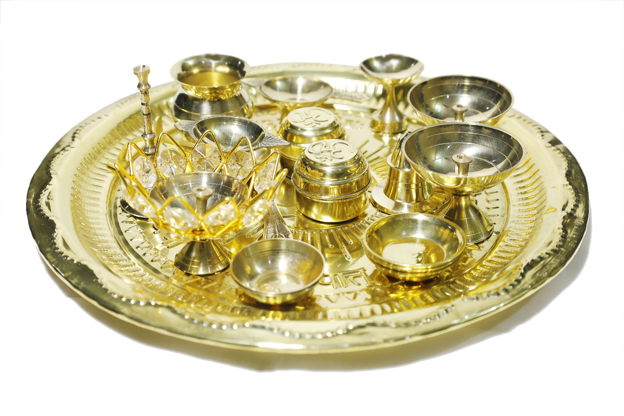 Dazzling star Exports Pvt Ltd  Copper Pooja Thali