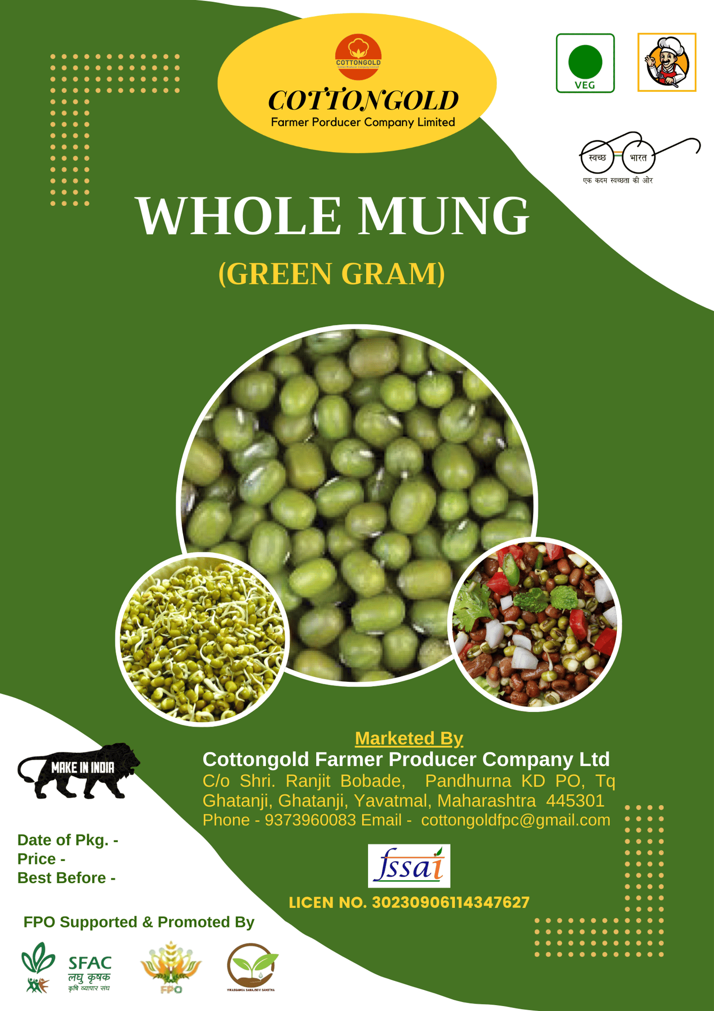 WHOLE MUNG (Greengram)