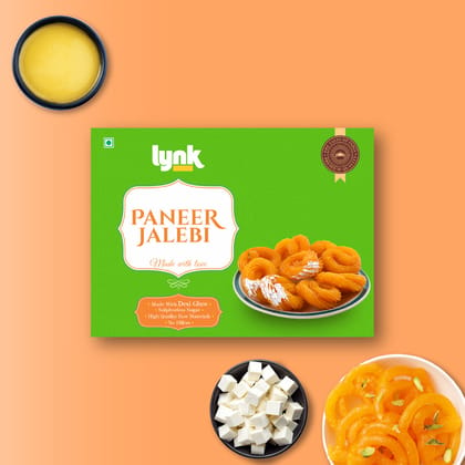 Lynk Ghee Paneer Jalebi 200g - Innovative, Rich, Spongy, Irresistibly Sweet Twist! Perfect for Festivals. Celebration Pack. PaneerJalebi | SweetDelight | indiansweets | Jalebi mix