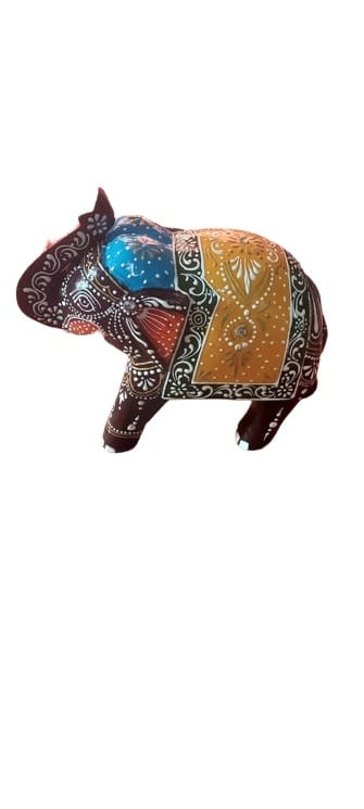 Divraya Arts Handicraft Wooden Elephant Statue | Wooden Elephant Décor | Decorative Elephant for Home