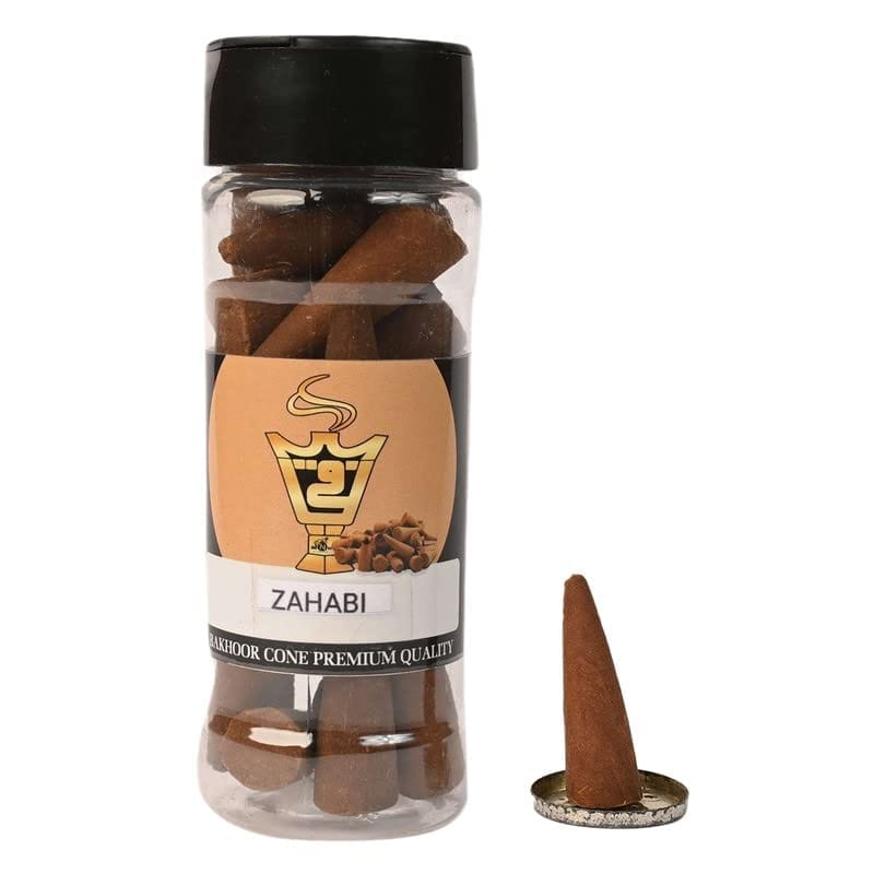 alNaqi ZAHABI cones-50gm |Incense Cones| Organic Incense Cones| 100% Natural and Charcoal Free Cones for Room |(20 conesin a Pack) Floral Fragrance