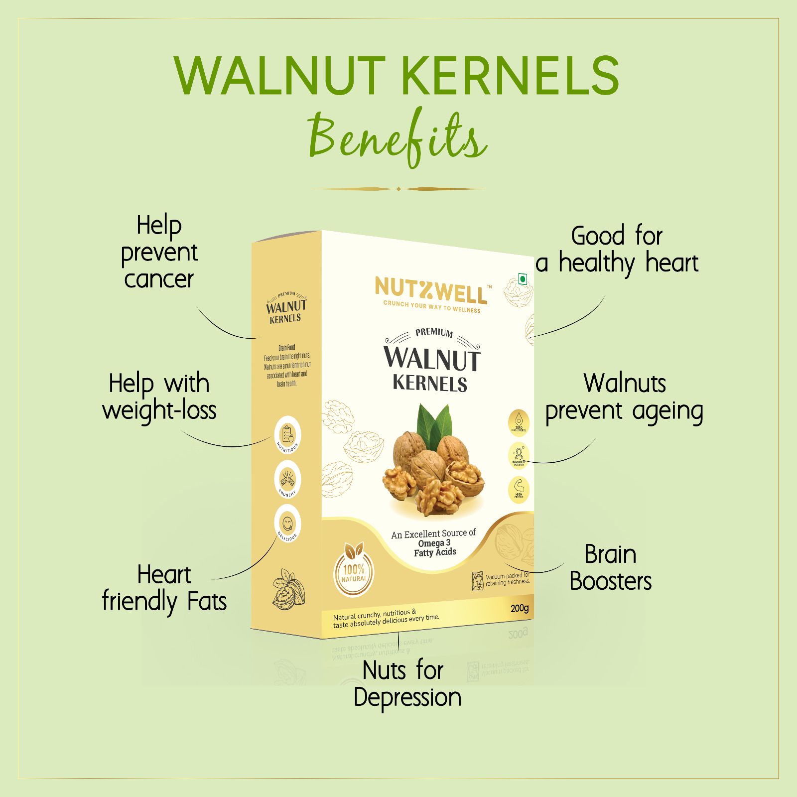 NUTZWELL Premium California Walnut Kernel