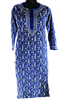 Malcotton Kurti Handicrafted Chikankari