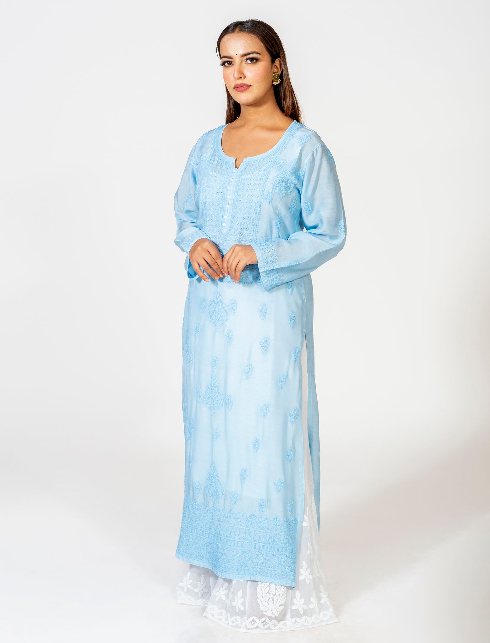 Ladies New Fashion Hand Keel\Kangan Masleen Long Kurti