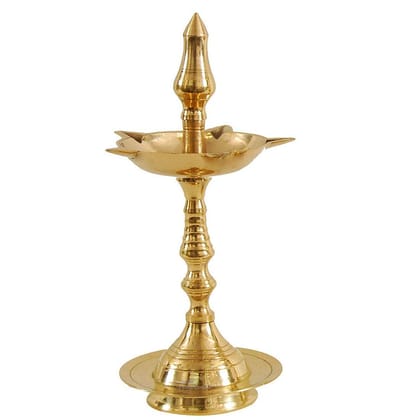 Samy Collectables Regional Brass Diya Stand, Golden,  8 Inches