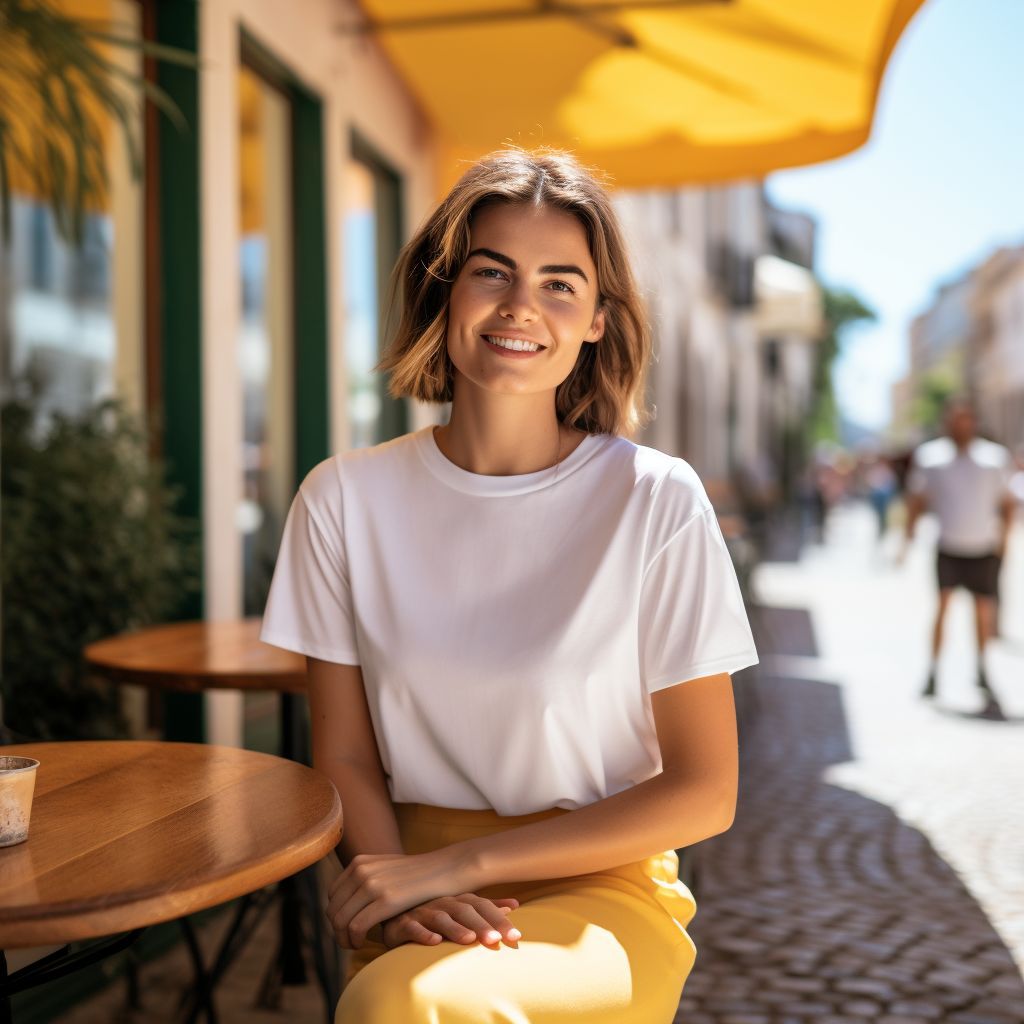 Bria Alabaster White Short Sleeve Crew