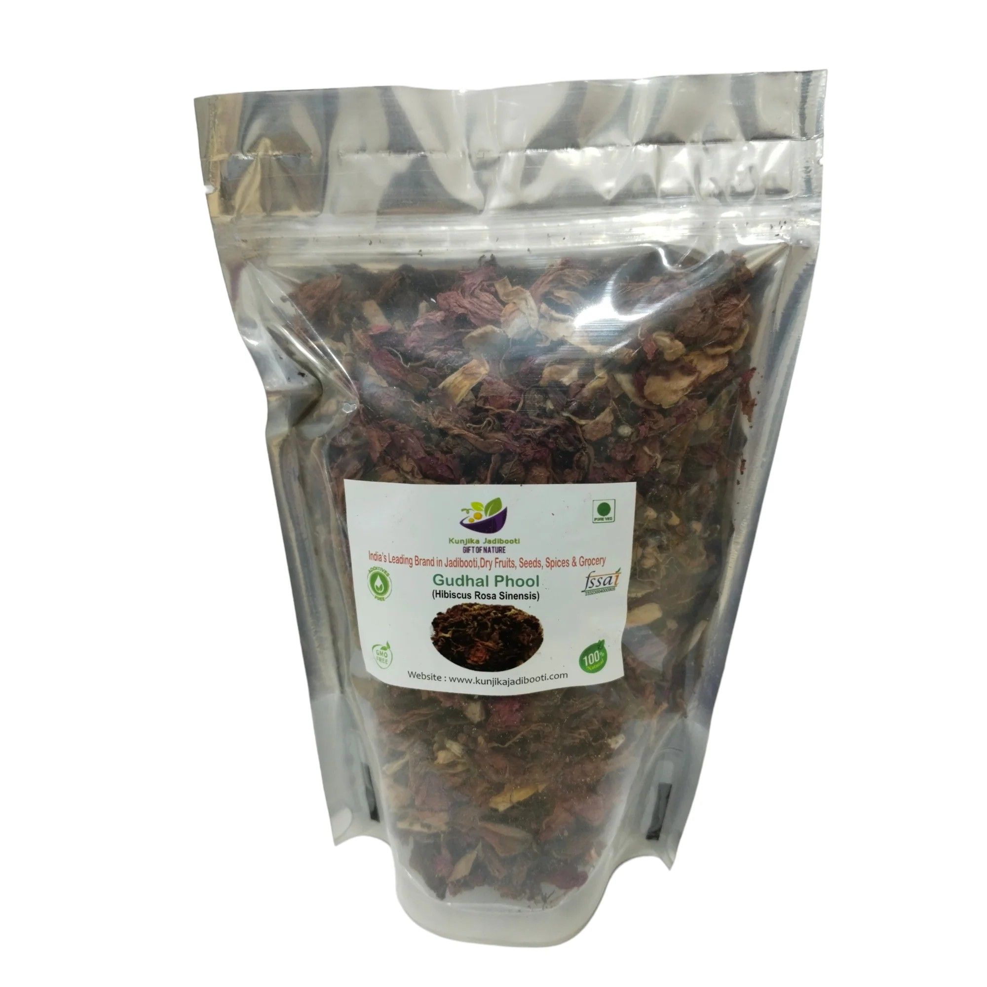 Kunjika Jadibooti Natural Raw Gudhal Patti | Dry Hibiscus Flower Petal, Dry Hibiscus flowers,Gudhal ke phool 100 grams