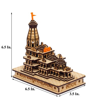 Ram Mandir Ayodhya Model – Detailed Architectural Replica, Traditional Design, Crafted with Precision, Home Décor and Gift Item With Led