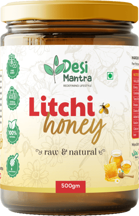 Desi Mantra's Pure Litchi Honey | 500g | Glass Jar