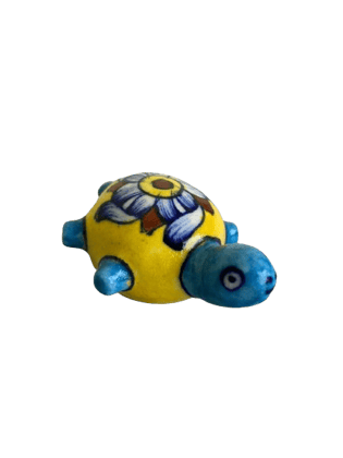 Blue Pottery Tortoise Goodluck Gift- Paper Weight